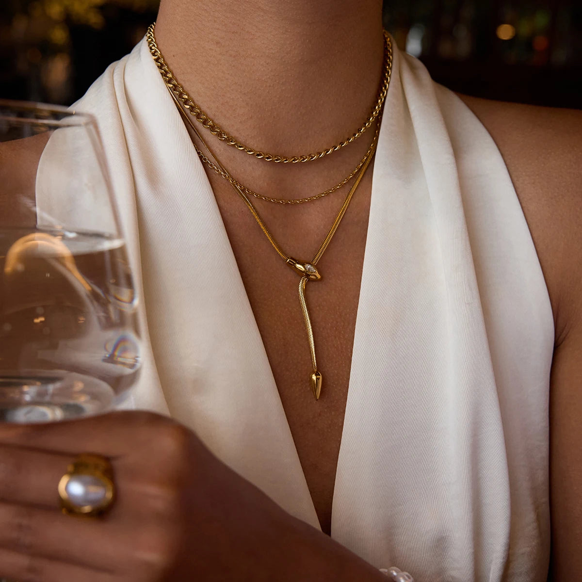 Calia Serpentine Necklace - 3 Necklace Set