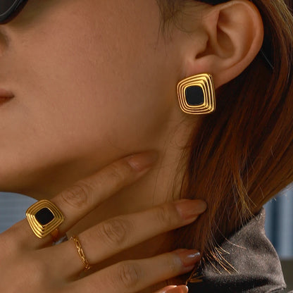 Liora Geometric Stud Earrings