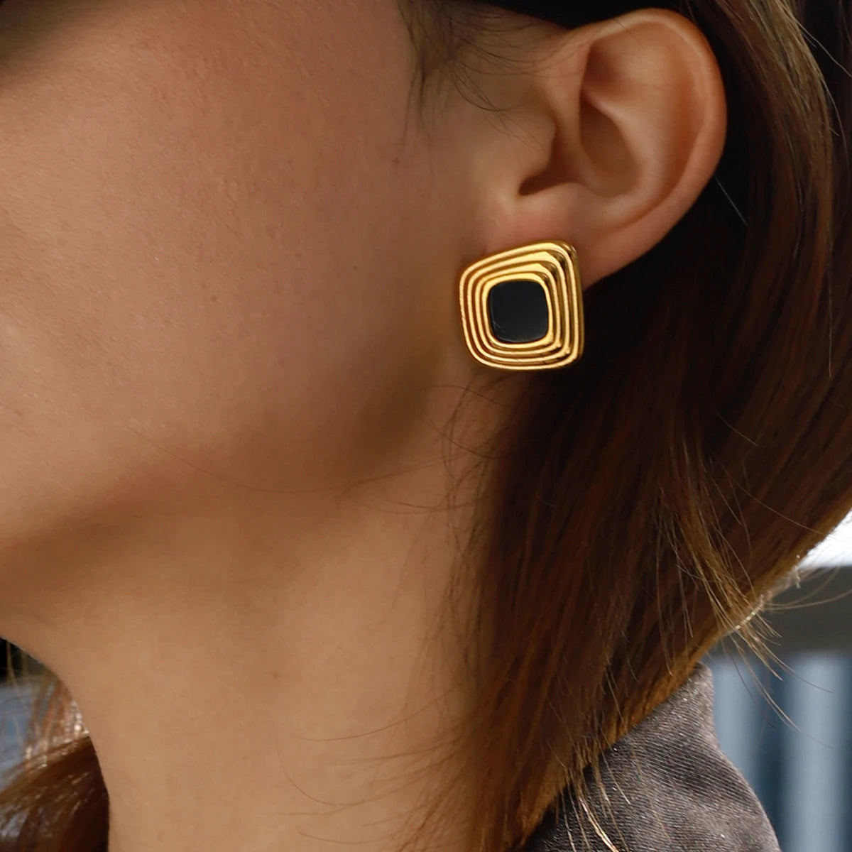 Liora Geometric Stud Earrings
