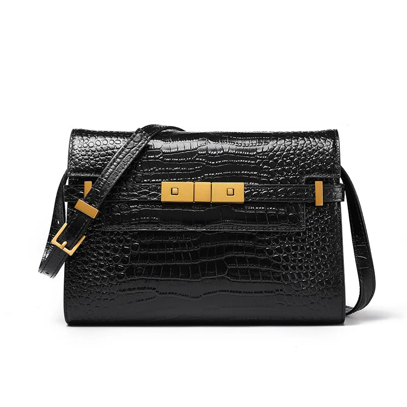 Manhattan Elegance Leather Shoulder Bag