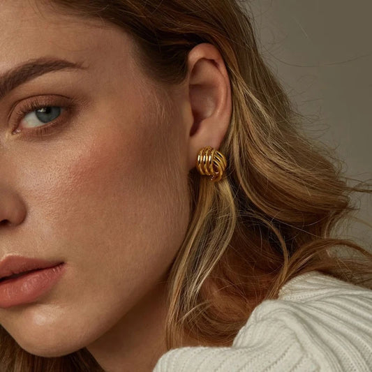 Amara Intersecting Knot Earrings