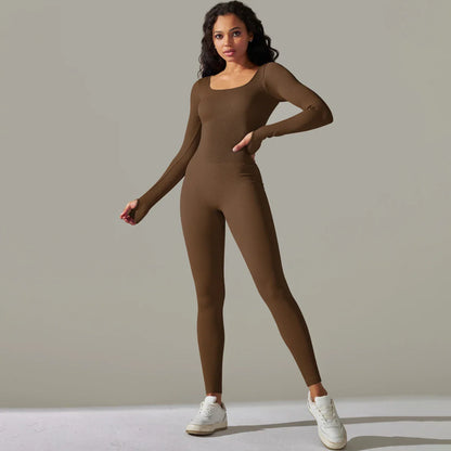 Match Long Sleeve Fitness Jumpsuit