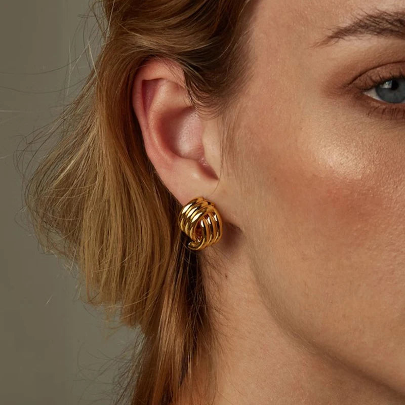 Amara Intersecting Knot Earrings