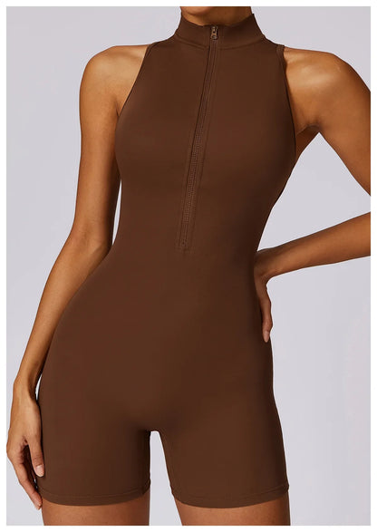 Running Zip Fitness Jumpsuit