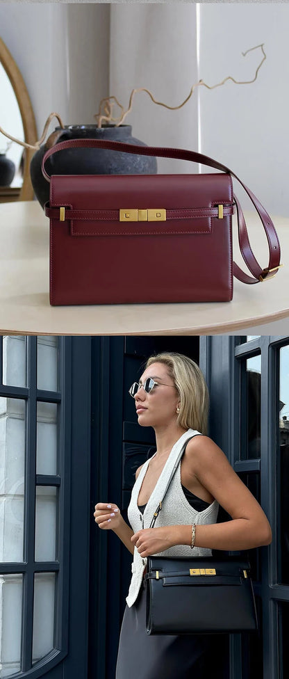 Manhattan Elegance Leather Shoulder Bag