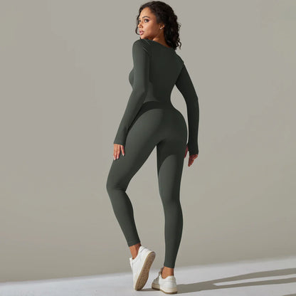 Match Long Sleeve Fitness Jumpsuit