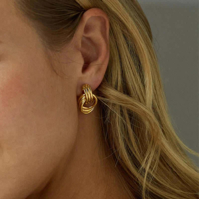 Nara Intersecting Knot Earrings